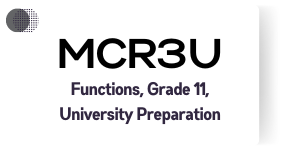 MCR3U, Functions, Grade 11